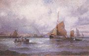 william a.thornbery Shipping off Scarborough (mk37) France oil painting reproduction
